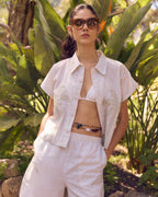 Chemise Palm Tree "Linen And Cotton" Surville