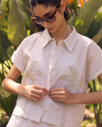 Chemise Palm Tree "Linen And Cotton" Surville