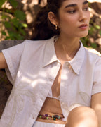 Chemise Palm Tree "Linen And Cotton" Surville