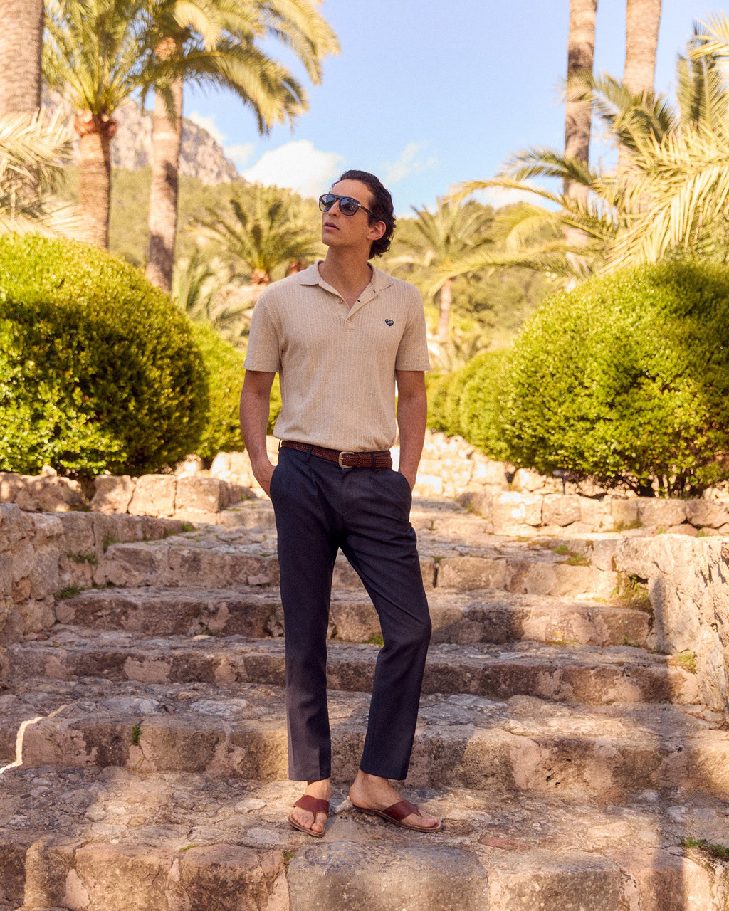 Polo Patch Coeur "Linen And Cotton" Gonnet