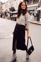 Falda Stella Gabardina Negro