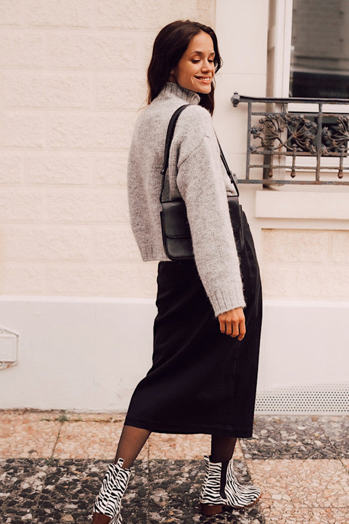 Falda Stella Gabardina Negro