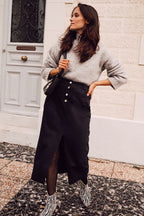 Falda Stella Gabardina Negro