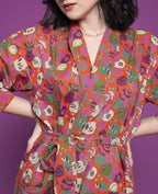 Kimono largo - Bloom orange