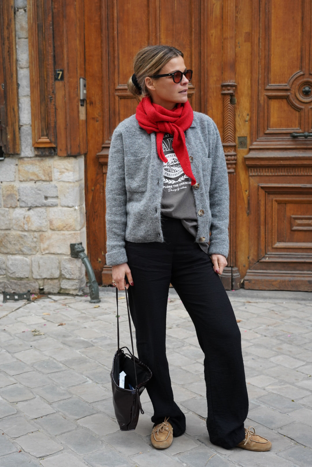 Arthus Red Knit Scarf
