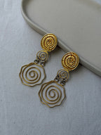 Boucles D’Oreilles Vintage - Spirales Dorées