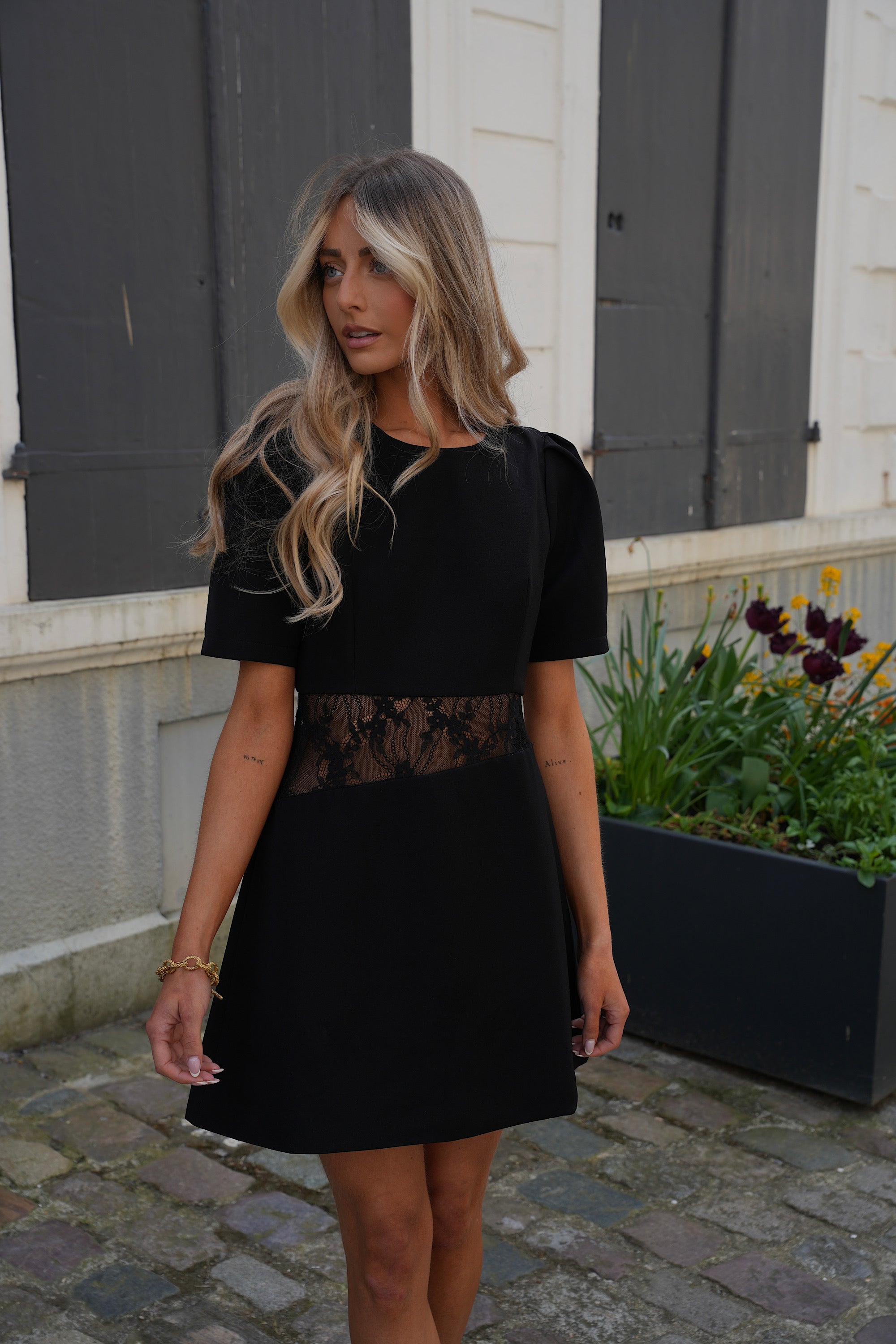 Robe Dentelle Castille - Noire