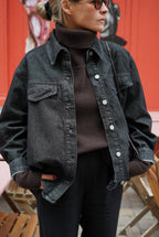 Surchemise Daphné Denim Noir
