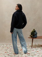 Blouson Sculpture Bleu Minuit