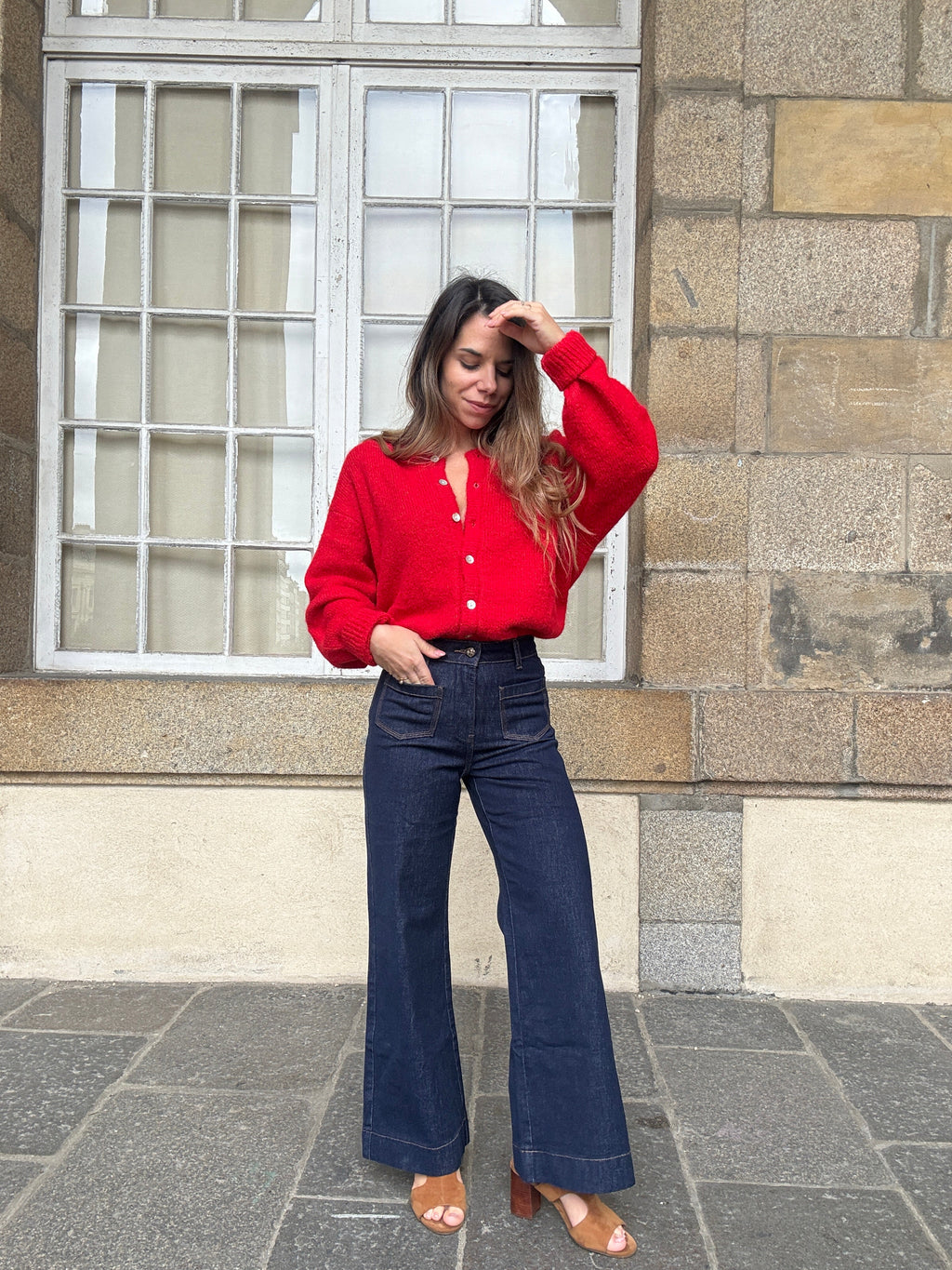 Cardigan Charlie Rouge