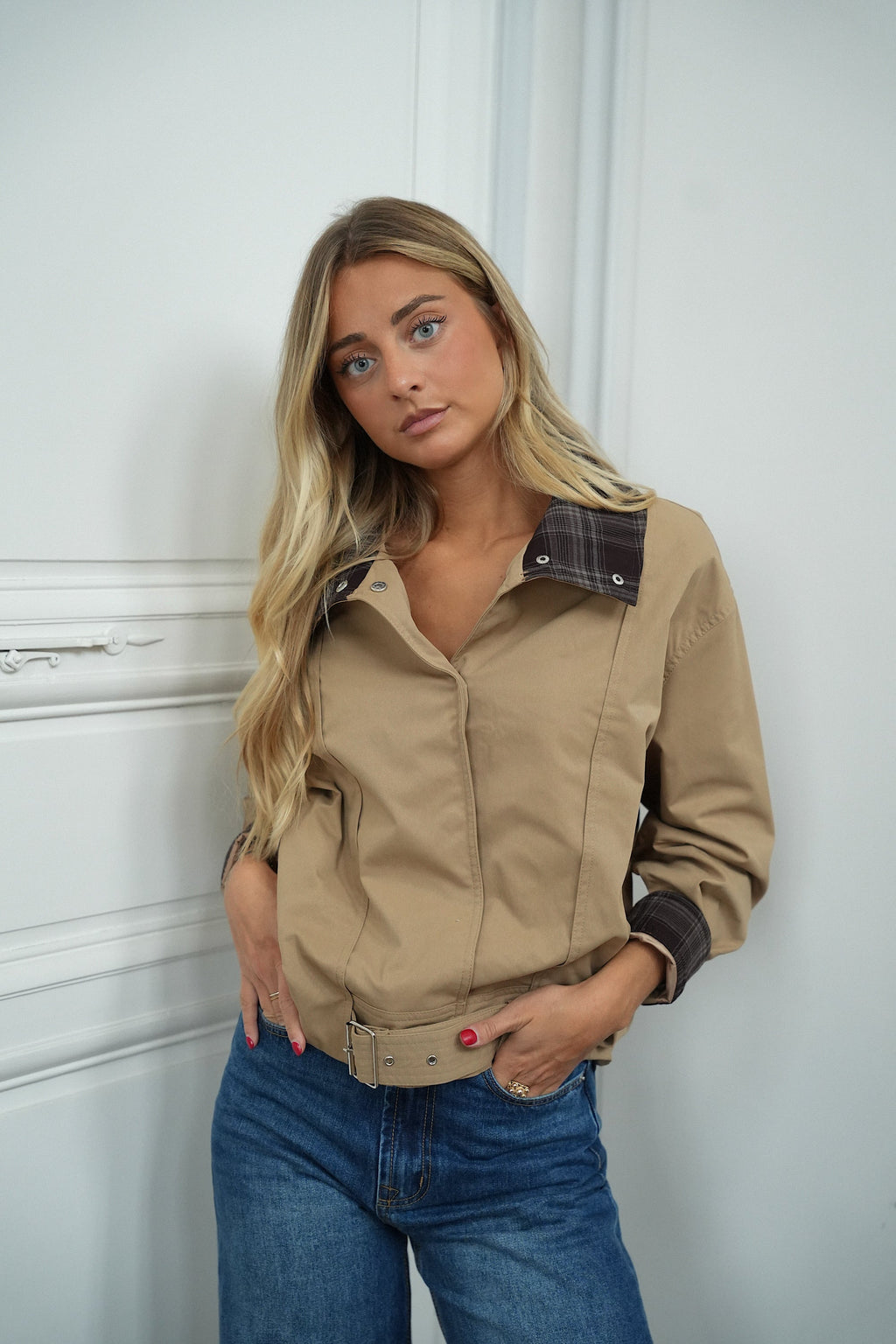 Chaqueta De Lona Adeline - Beige