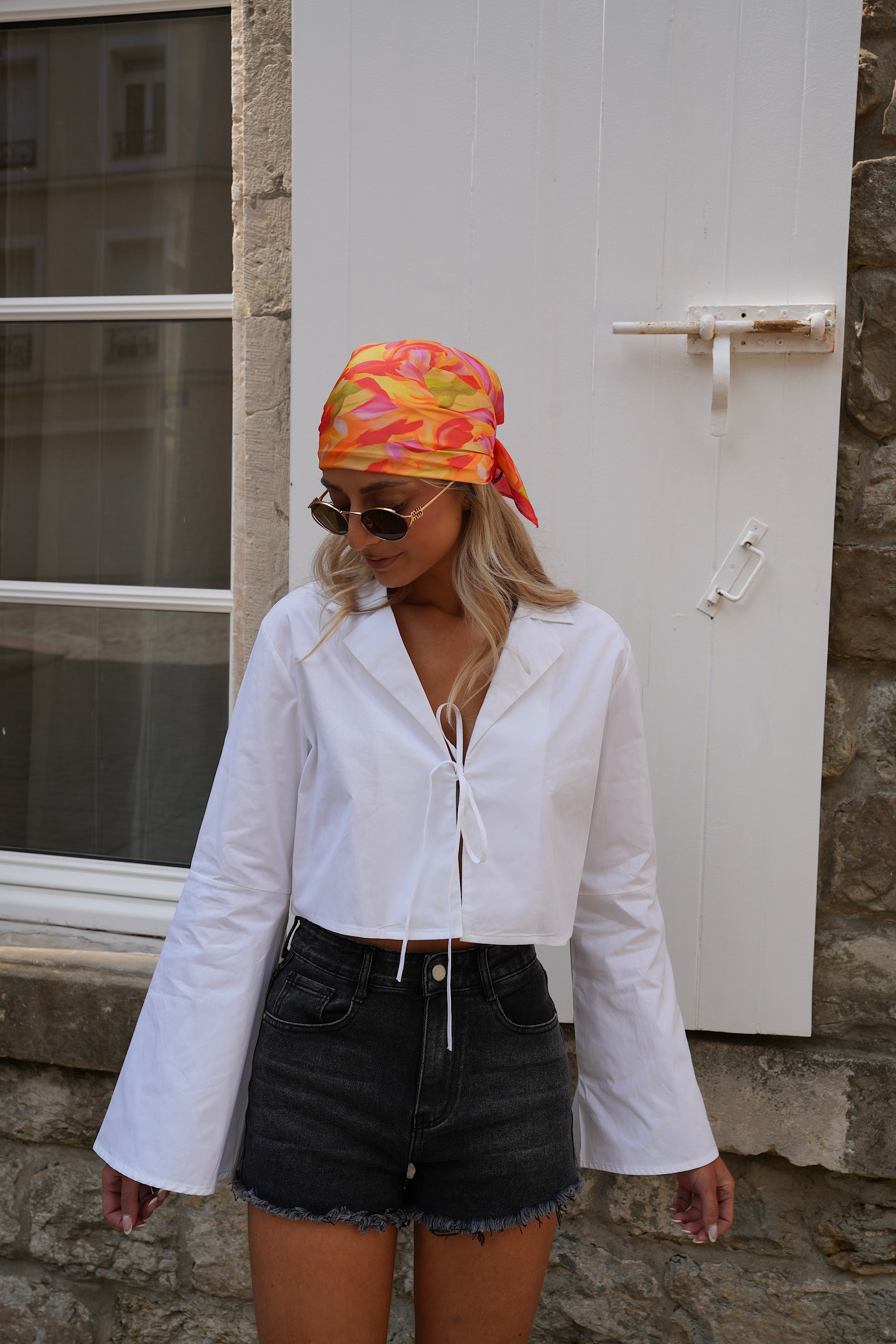Blouse Courte Cally - Blanche