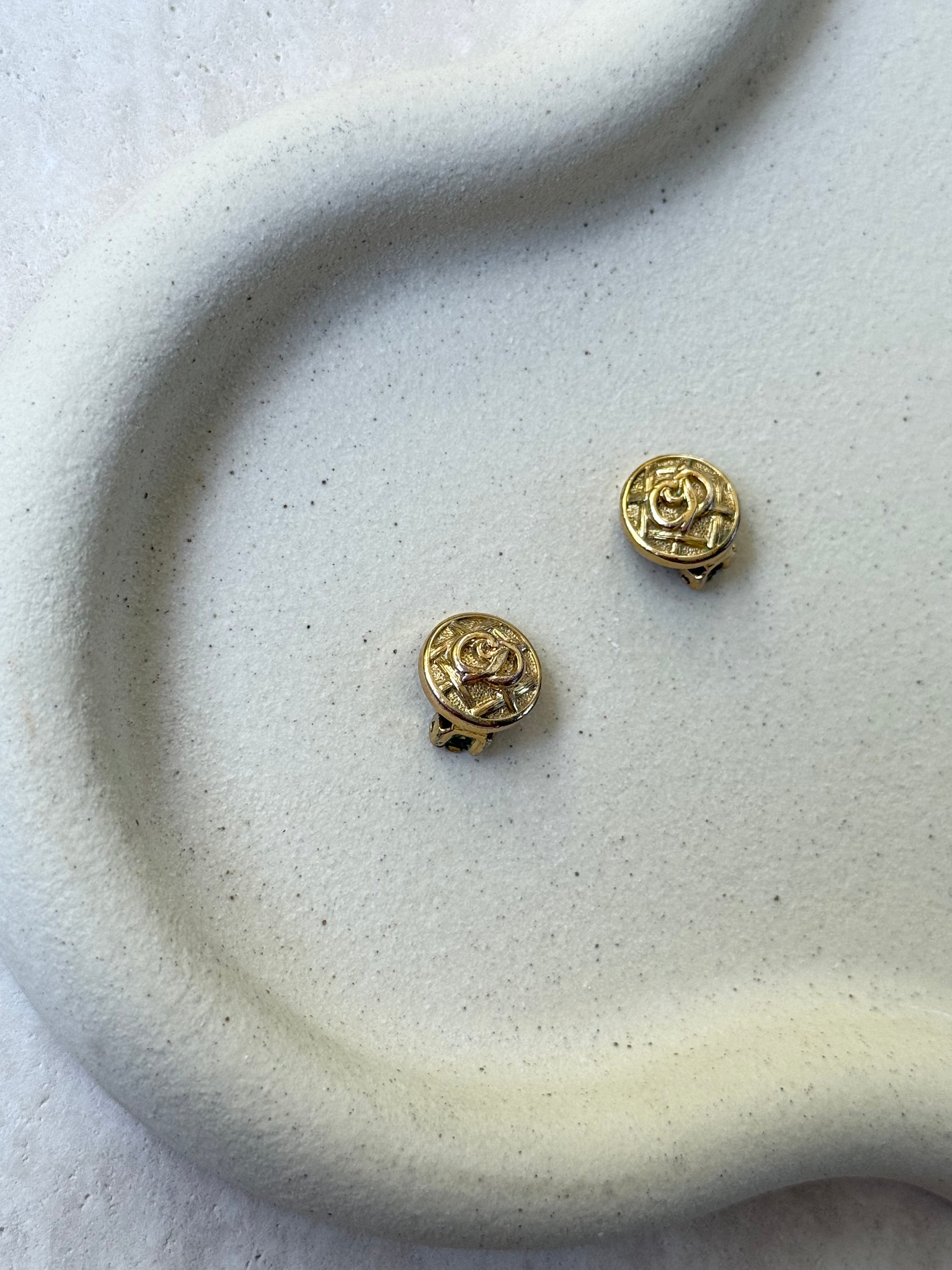 Boucles D’Oreilles Christian Dior Vintage - Petit Modèle Cd