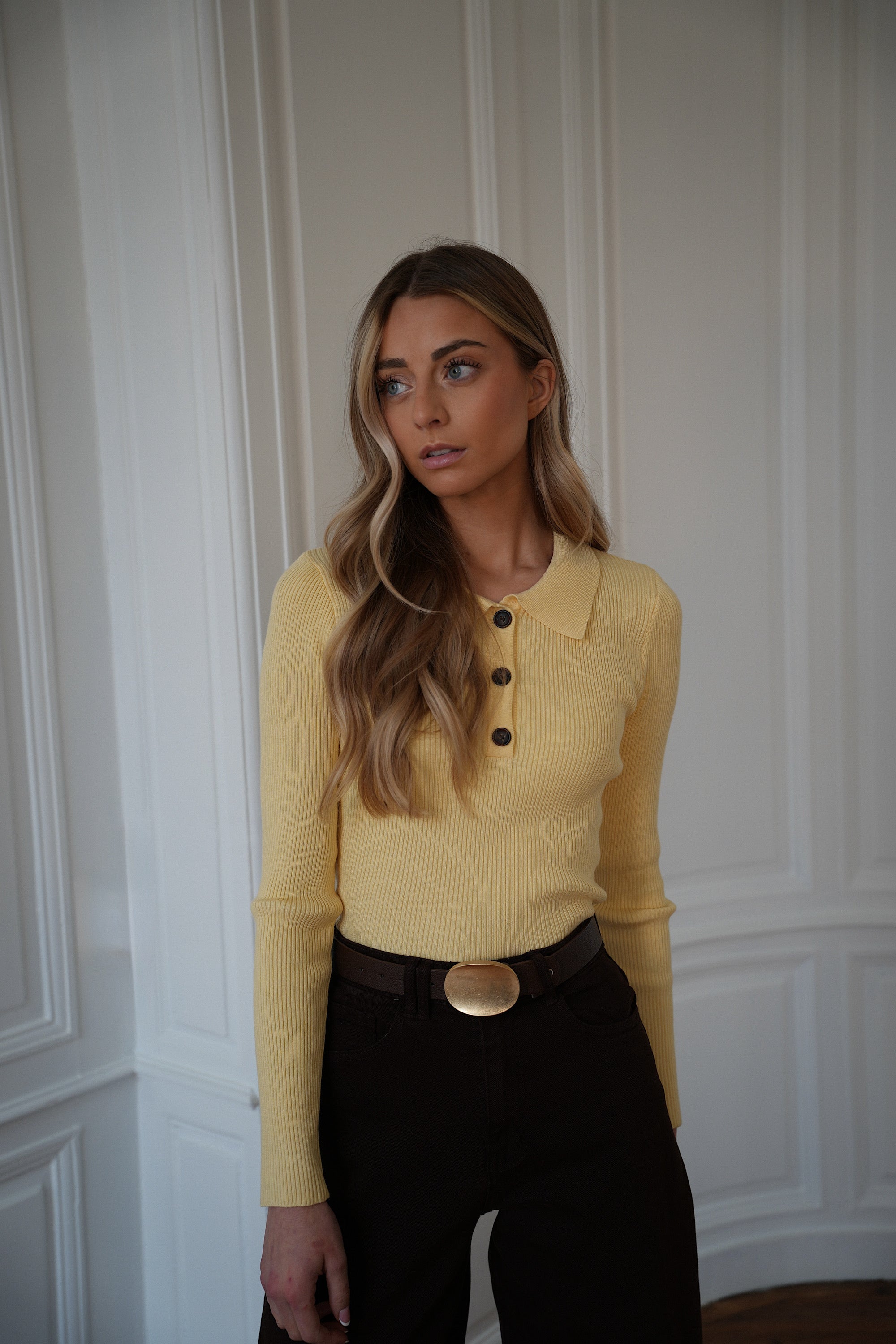 Jersey fino Marissa - Amarillo