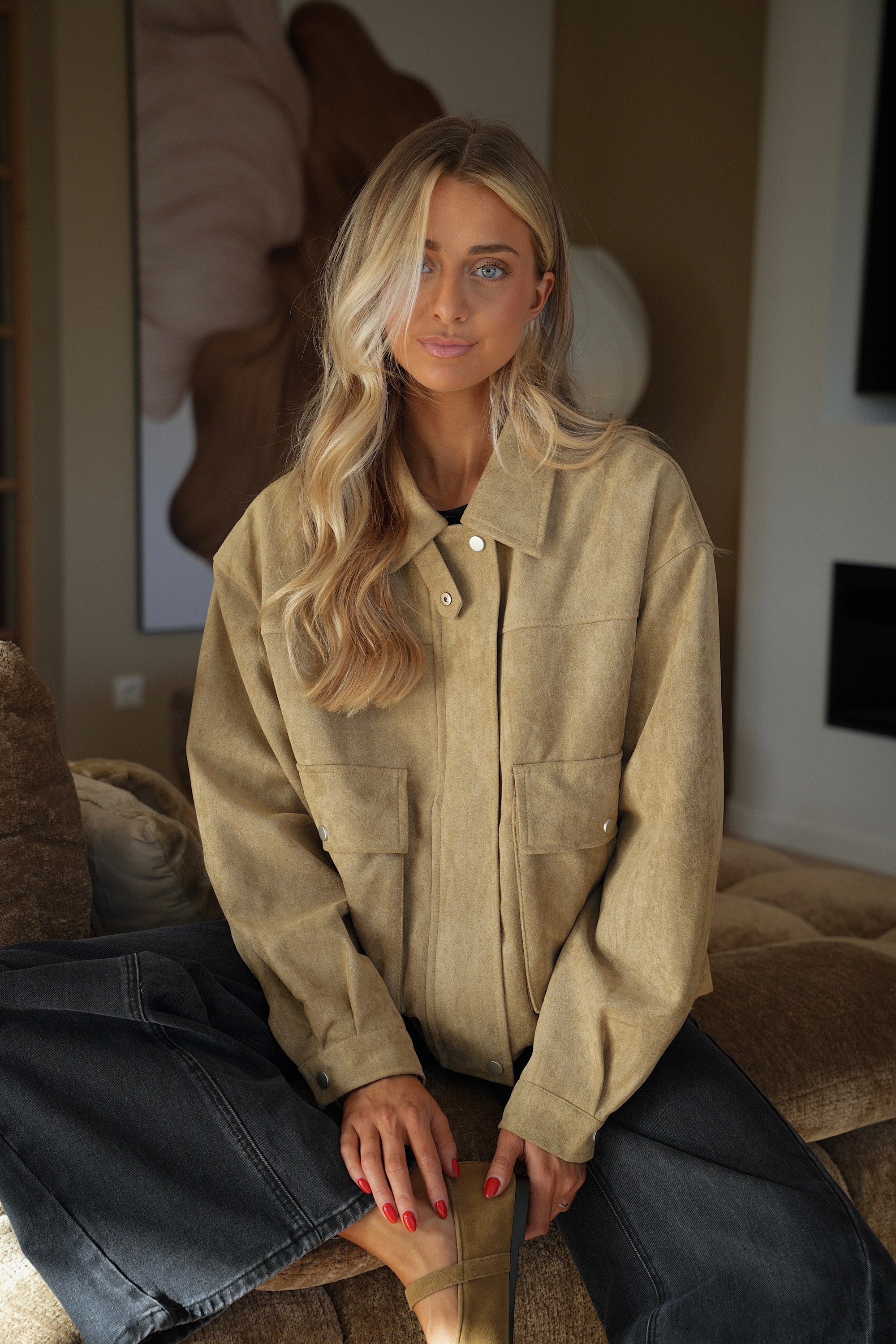 Veste Suédée Rebeca - Beige