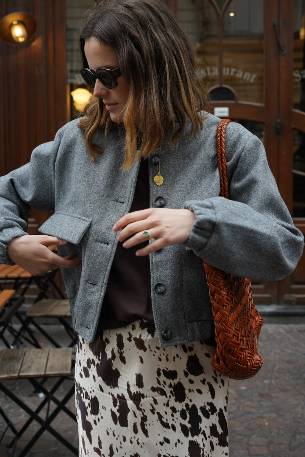 Bombers Jean Gris