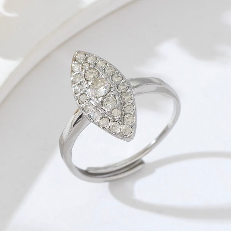 Bague Petite Marquise Ajustable - Doré Ou Argent