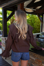 Blouse Volantée Artur - Chocolat