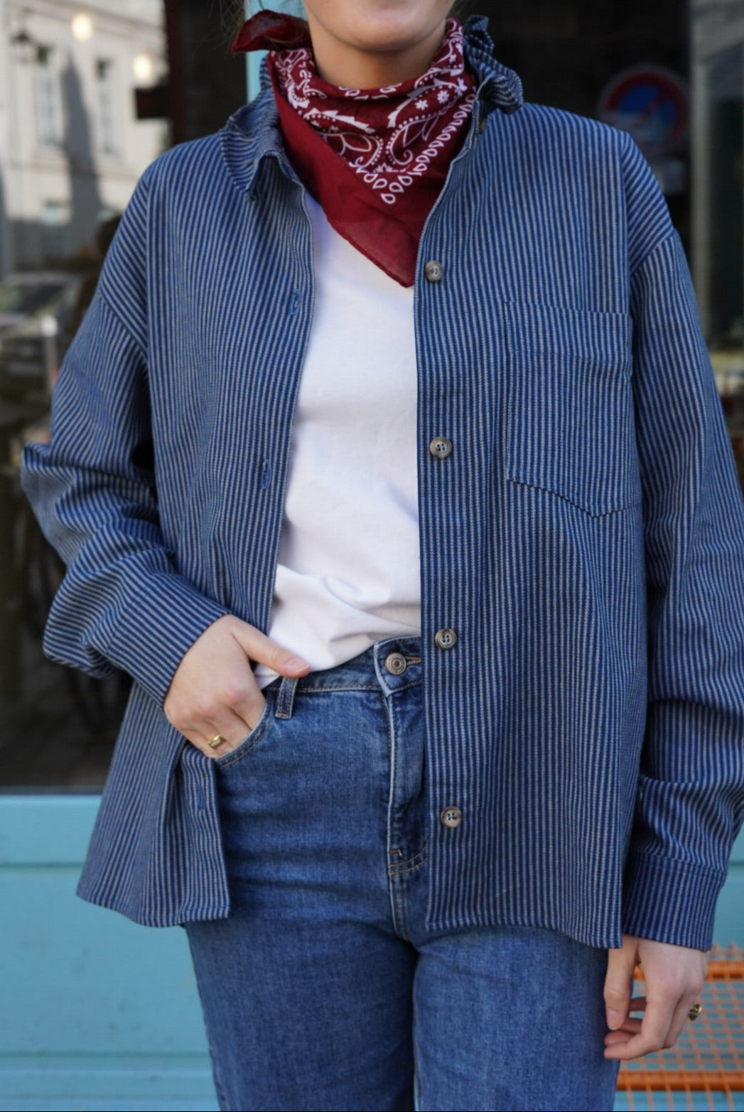 Sobrecamisa Lou Rayas Marino