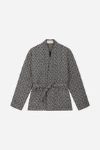 Belted Jacket - Ecru/Navy