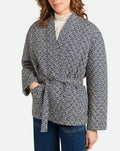 Belted Jacket - Ecru/Navy