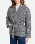 Belted Jacket - Ecru/Navy