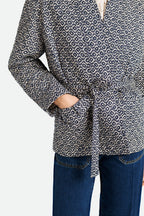 Belted Jacket - Ecru/Navy