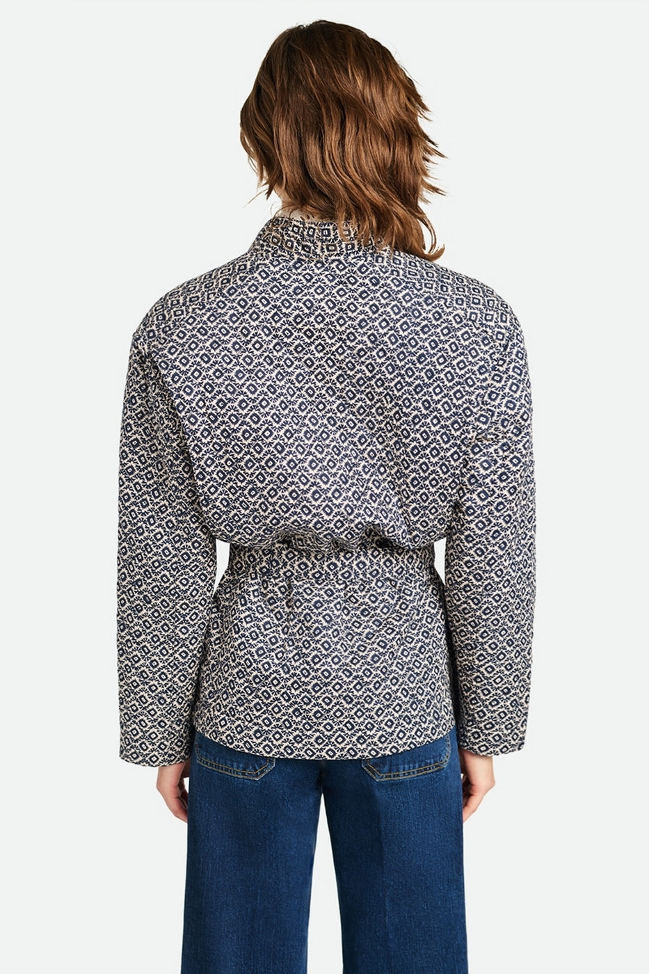 Belted Jacket - Ecru/Navy