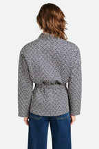Belted Jacket - Ecru/Navy