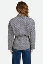 Belted Jacket - Ecru/Navy