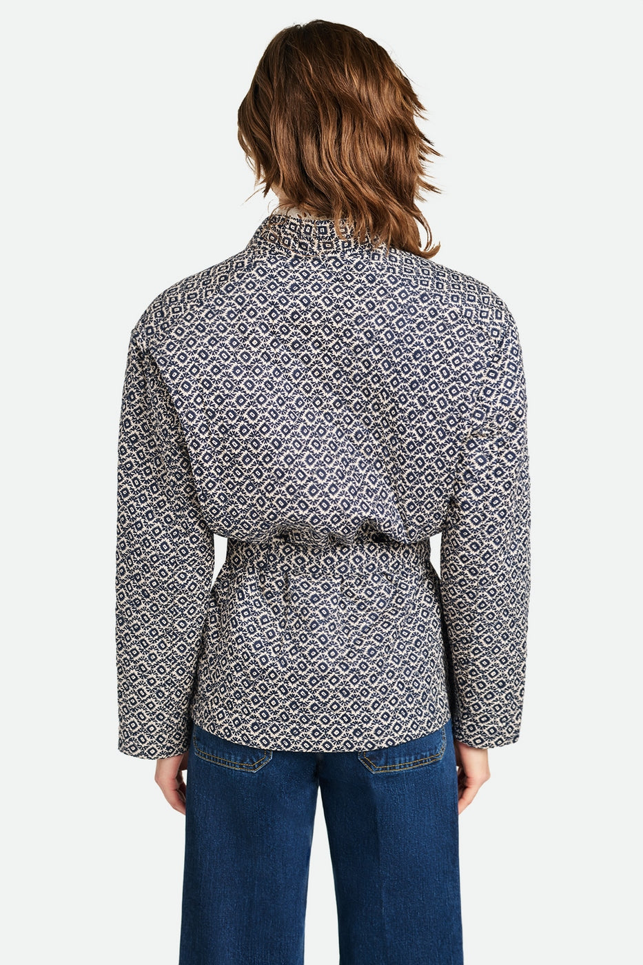 Belted Jacket - Ecru/Navy