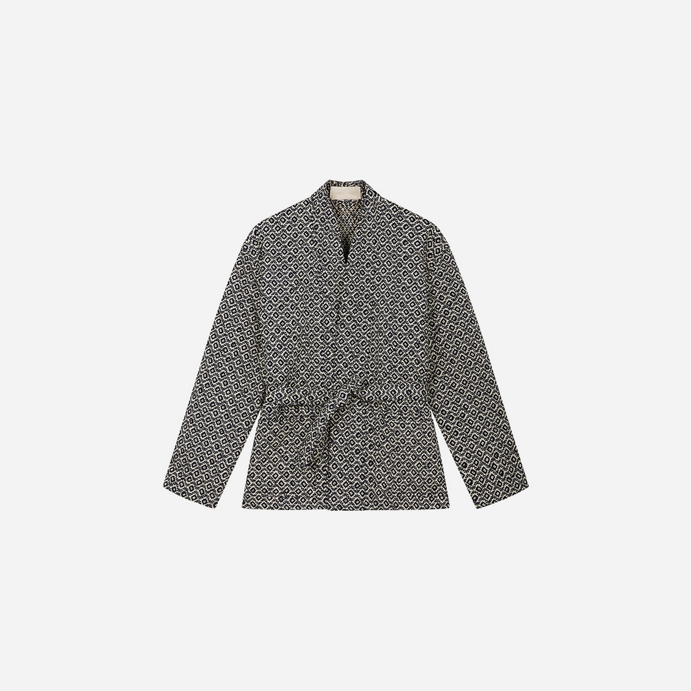 Belted Jacket - Ecru/Navy