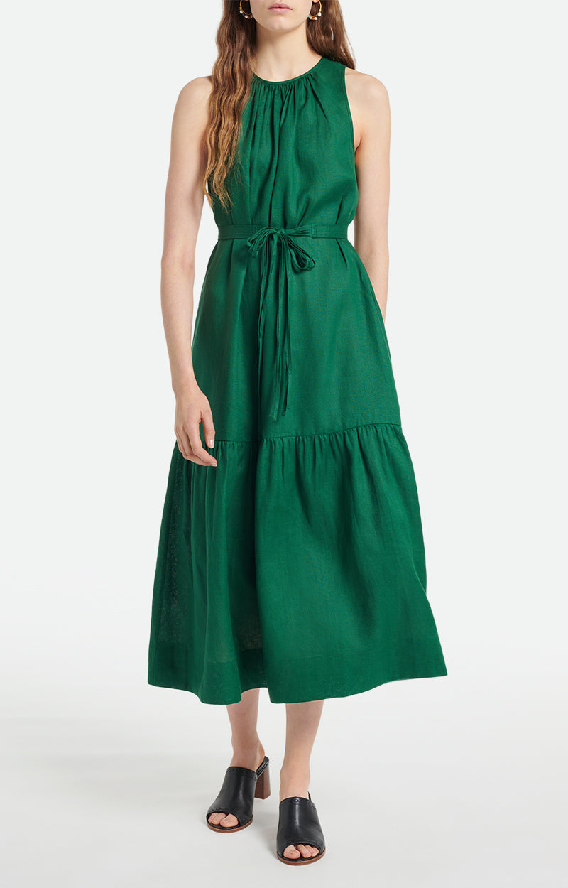Romea Dress - Dark Green