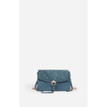 Othilia Small Velvet Leather Bag - Blue Grey