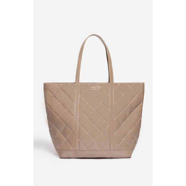Borsa Shopping XL In Pelle Trapuntata - Mastice