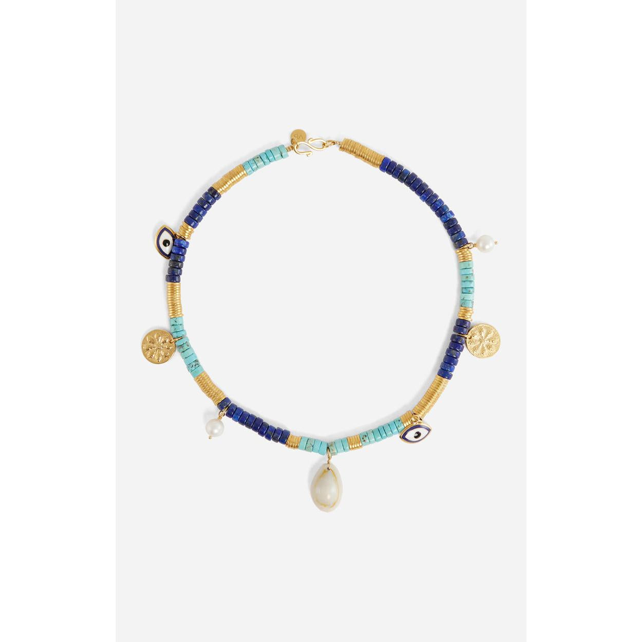 Pearl Necklace - Blue Multico