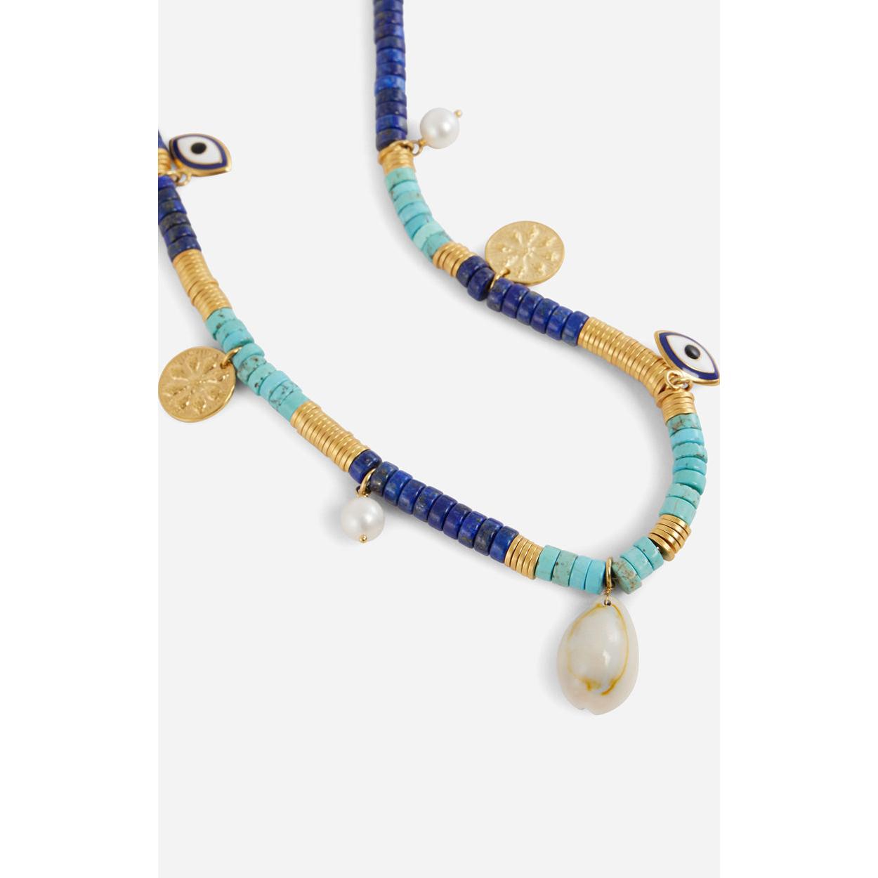 Pearl Necklace - Blue Multico