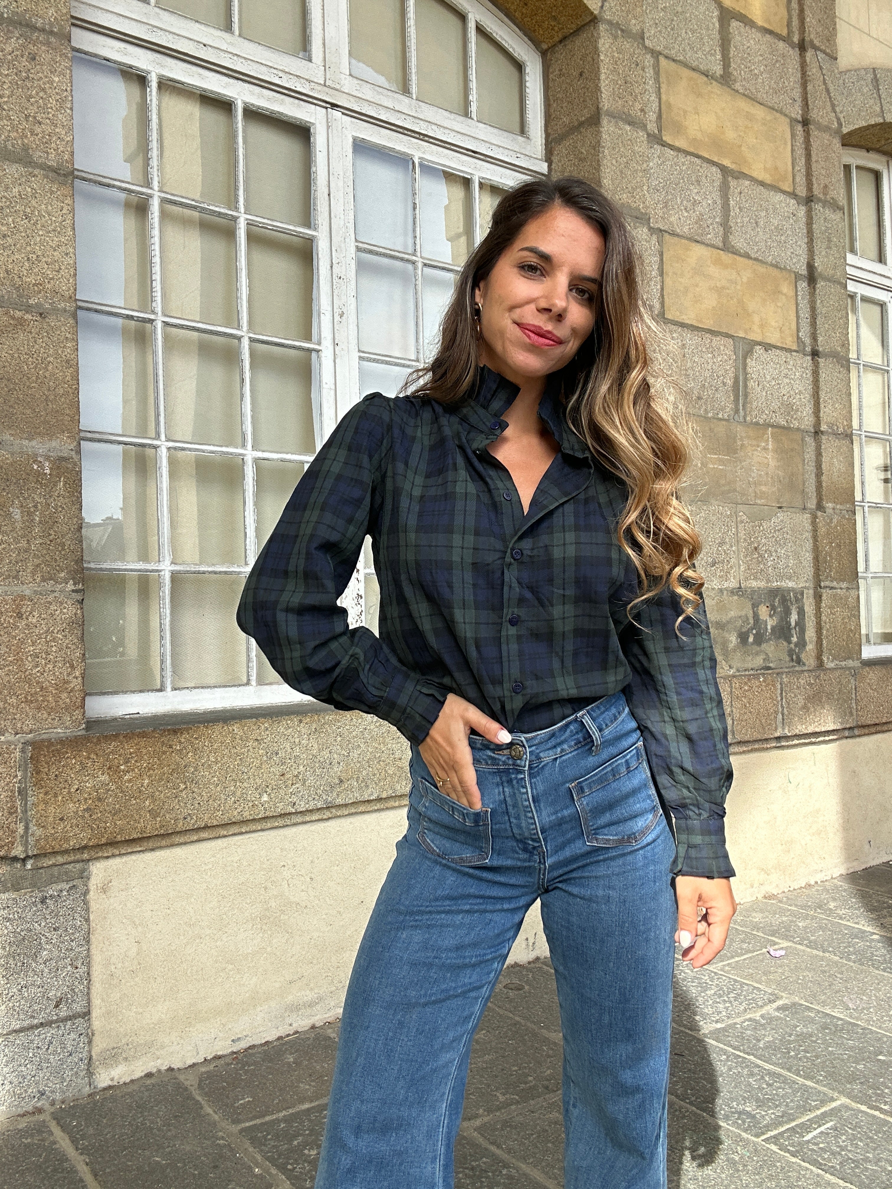 Blouse à carreaux Léon