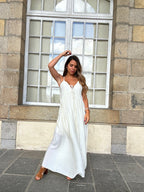 Stella ecru maxi dress