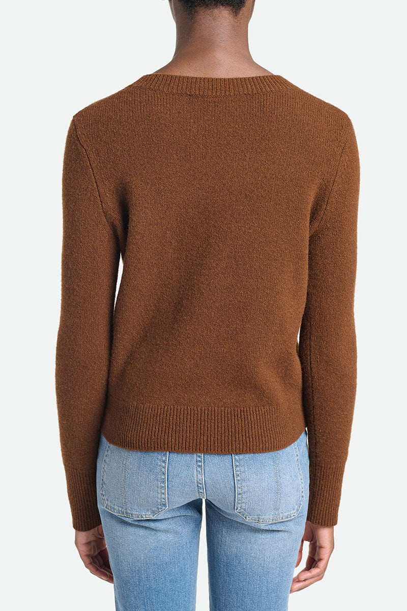 Round-Neck Jumper - Chocolate