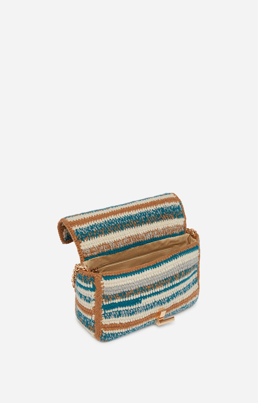 Petit Sac Moon En Laine - Multico/Turquoise