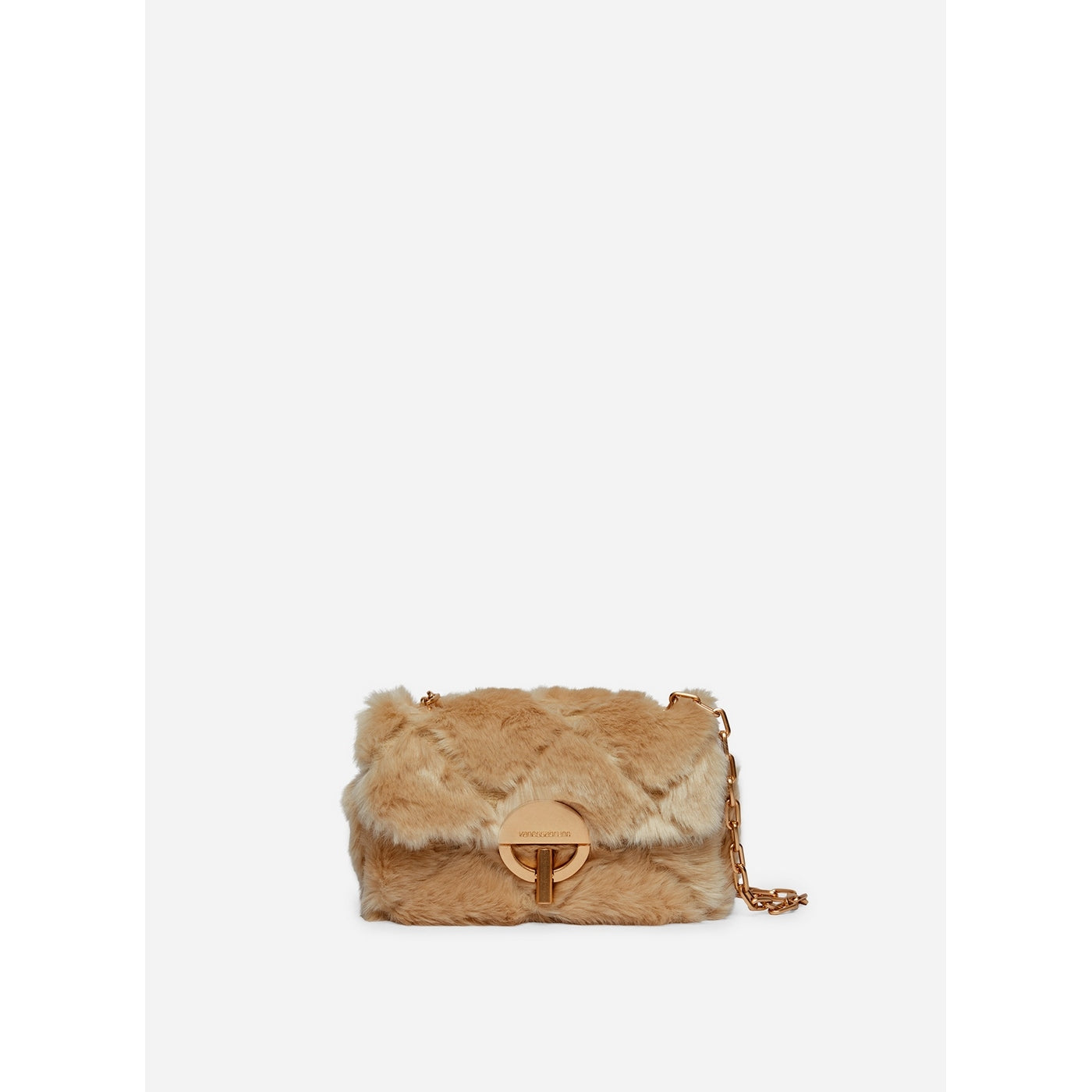 Bolso Nano Moon de Pelo Sintético - Beige