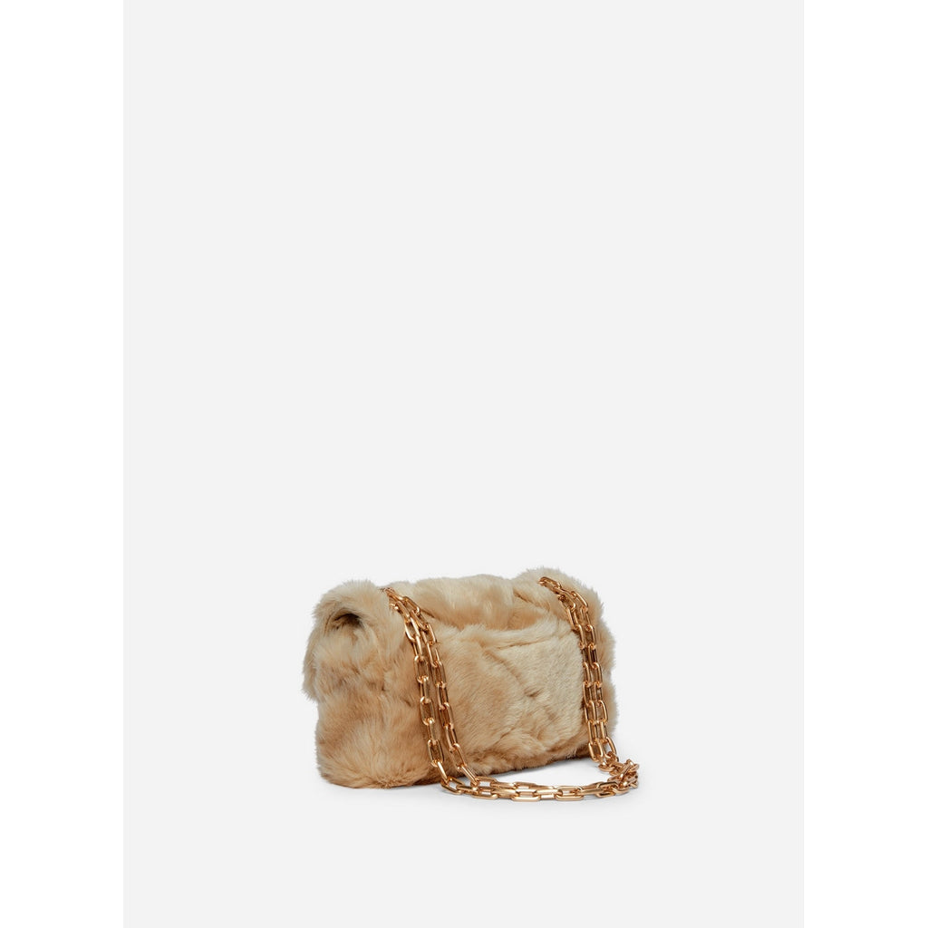 Bolso Nano Moon de Pelo Sintético - Beige