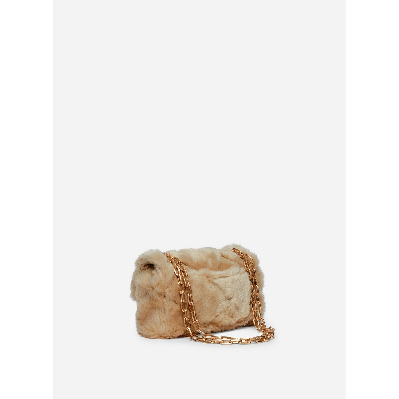 Bolso Nano Moon de Pelo Sintético - Beige
