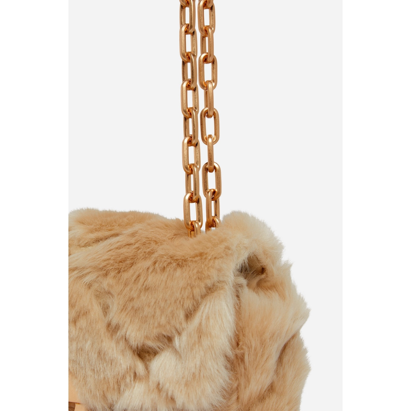 Bolso Nano Moon de Pelo Sintético - Beige