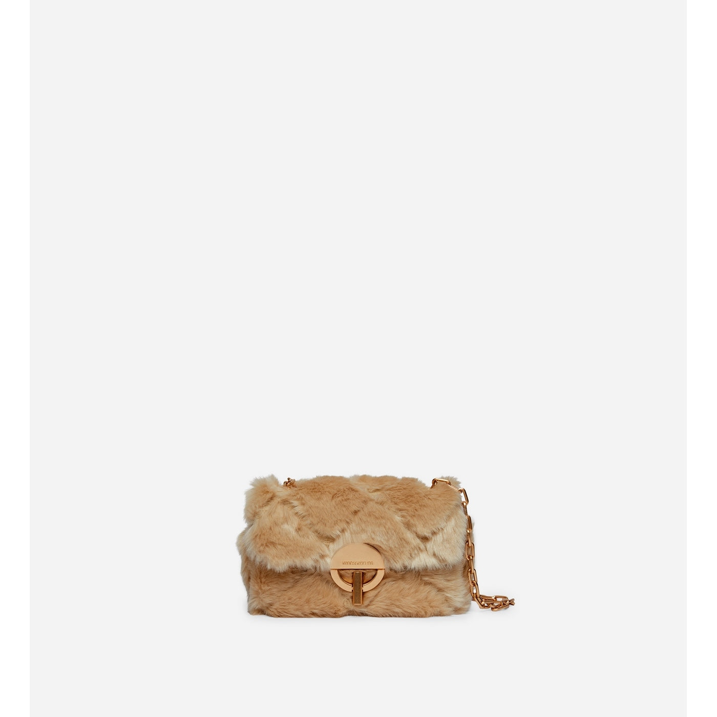 Bolso Nano Moon de Pelo Sintético - Beige