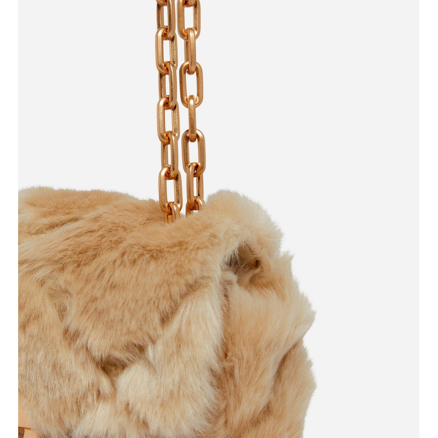 Bolso Nano Moon de Pelo Sintético - Beige
