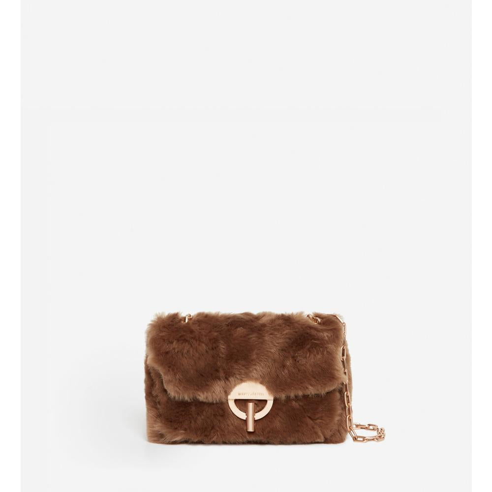 Bolso Nano Moon En Pelo Sintético - Taupe