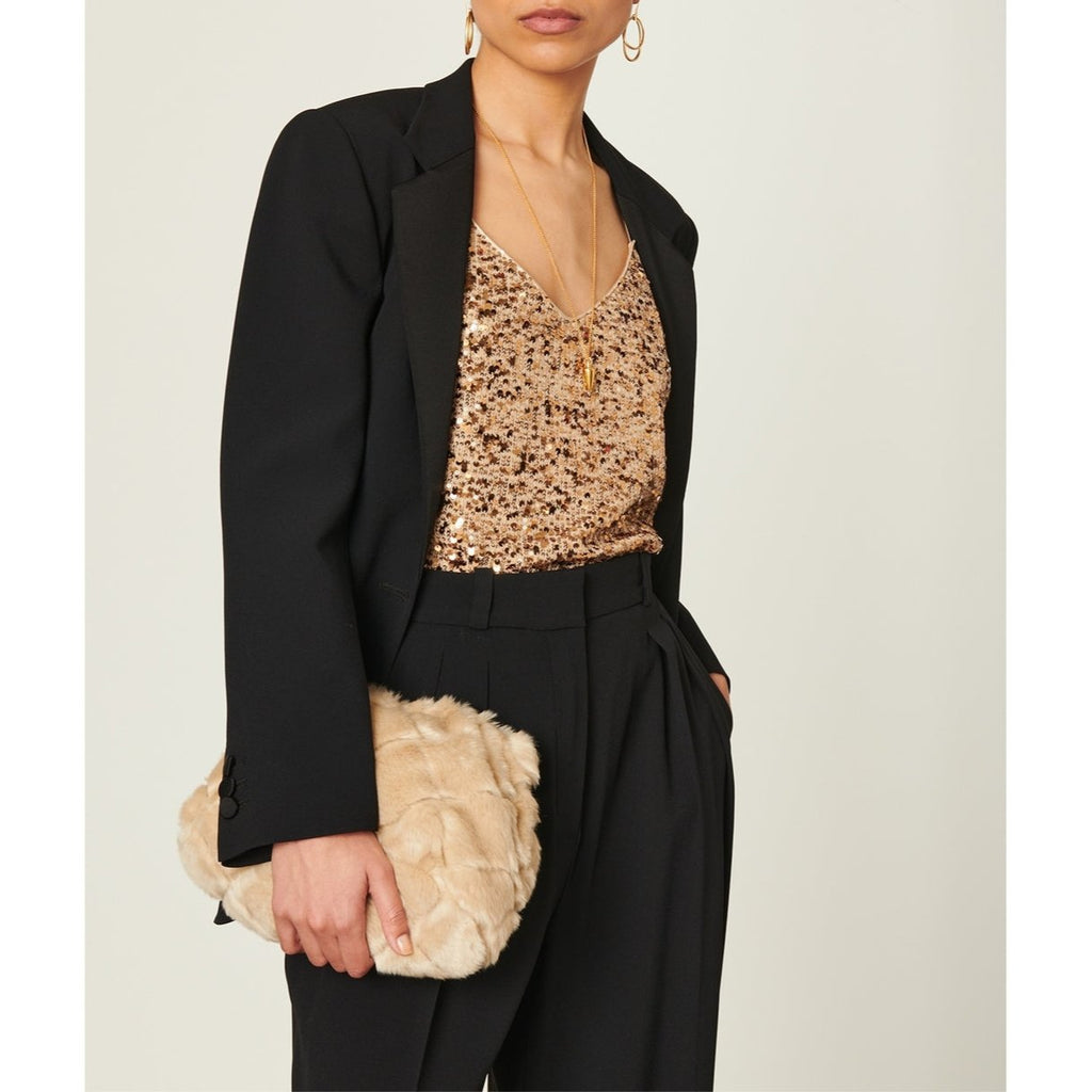 Bolso Monedero Moon en Piel Sintética - Beige