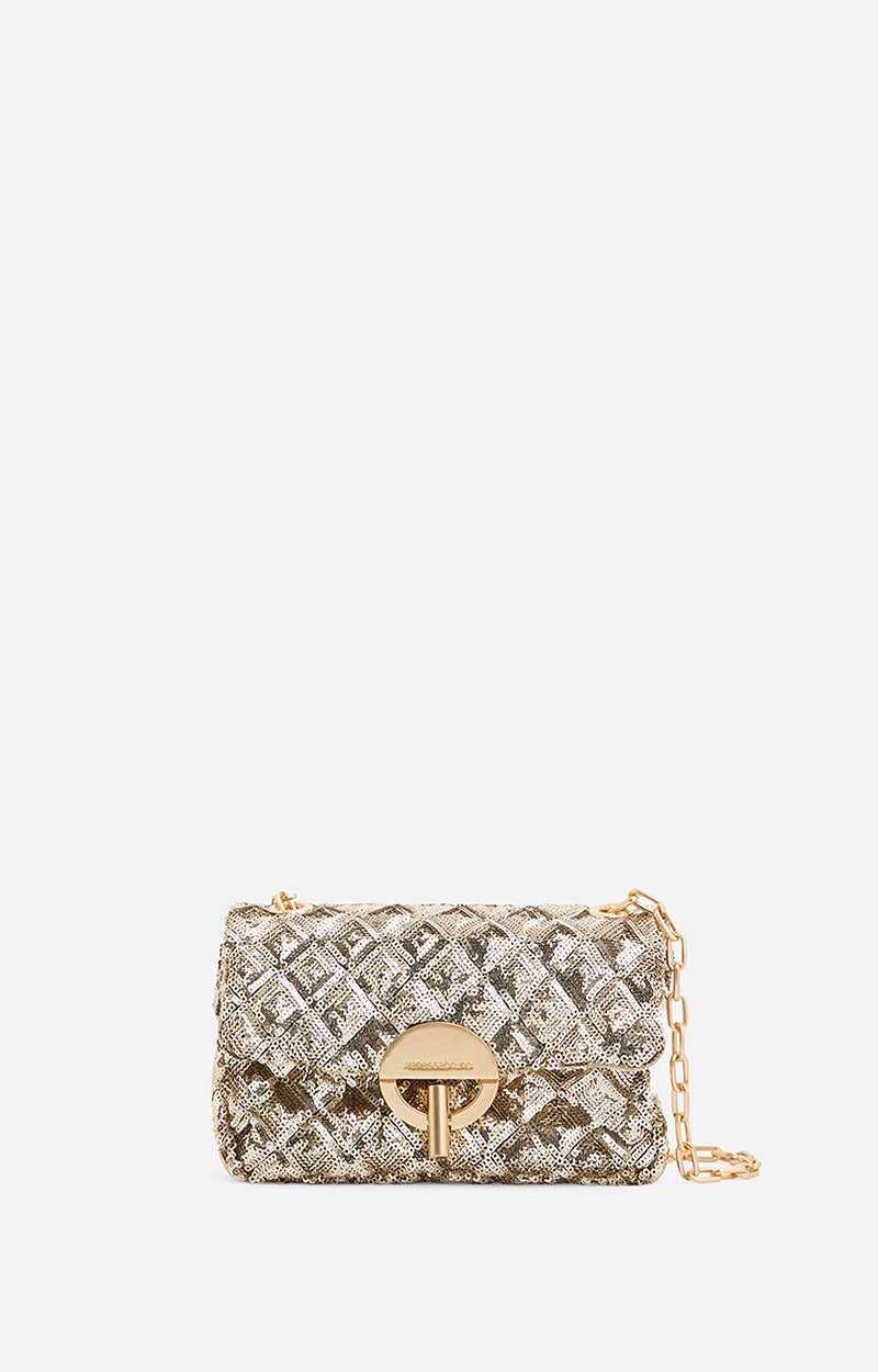 Vanessa Bruno - Sac Nano Moon À Sequins - Pale Gold